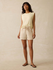 Sunwashed Midweight Organic Muscle Tank - Lemon Sorbet