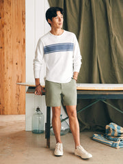 Sunwashed Slub Crew - White Surf Stripe