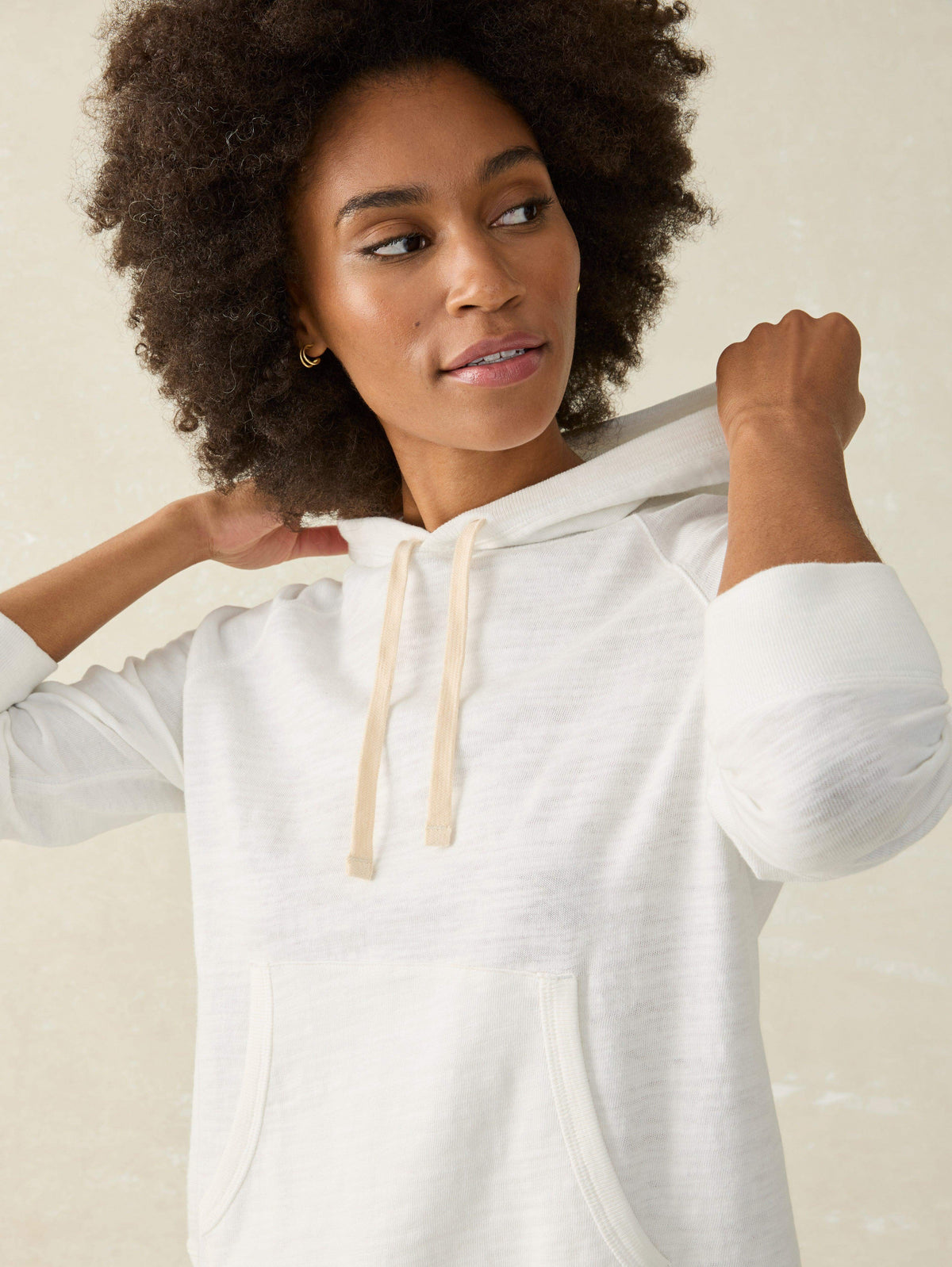 Sunwashed Midweight Organic Hoodie - White