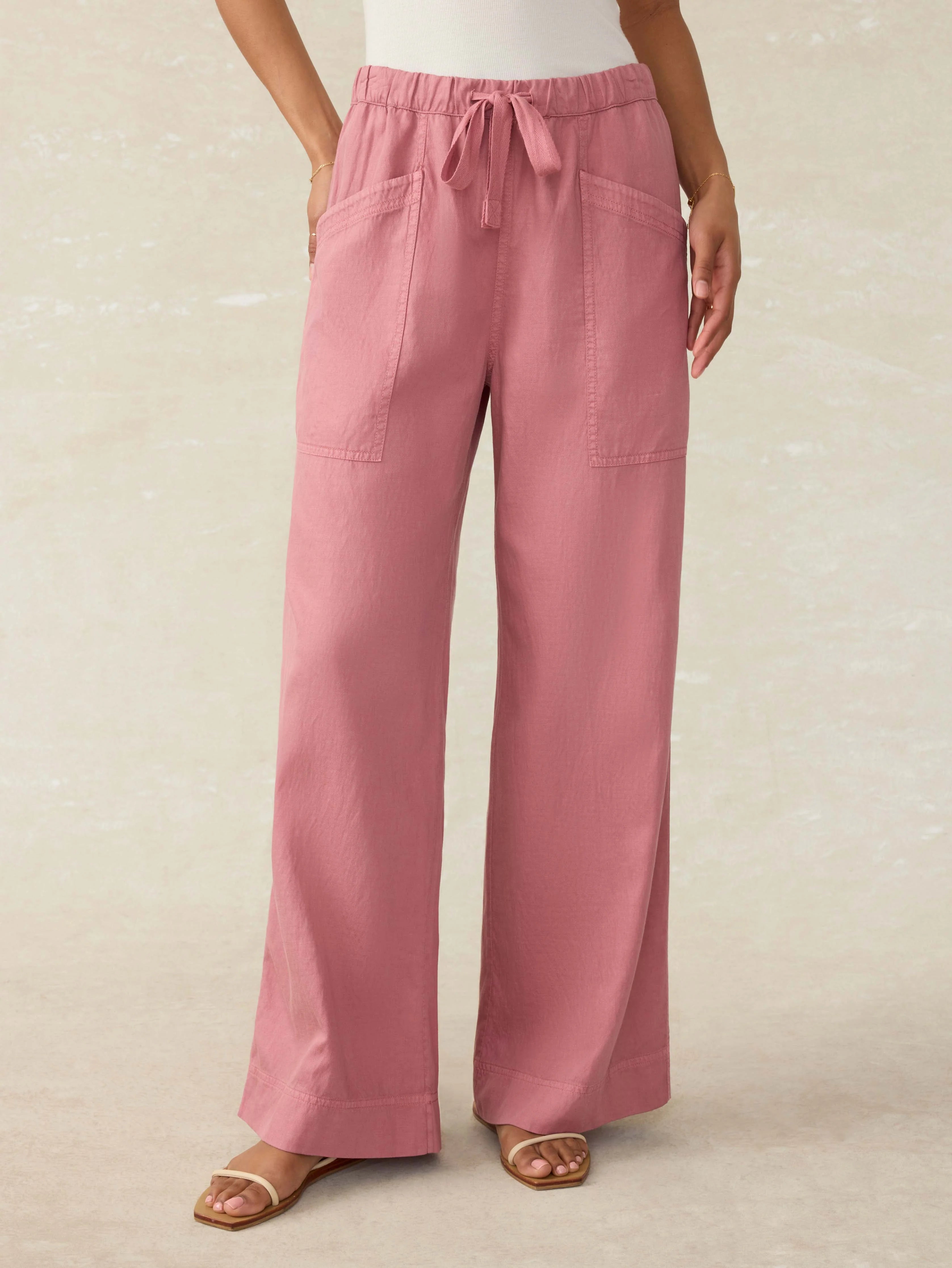 Topanga Drape Pant - Withered Rose