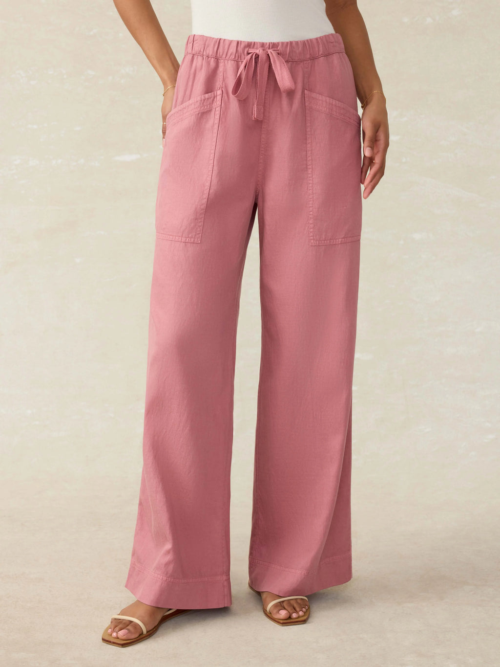 Topanga Drape Pant - Withered Rose