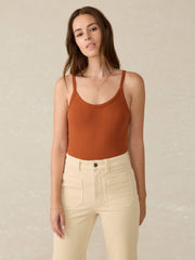 Pacific Pointelle Tank - Gingerbread