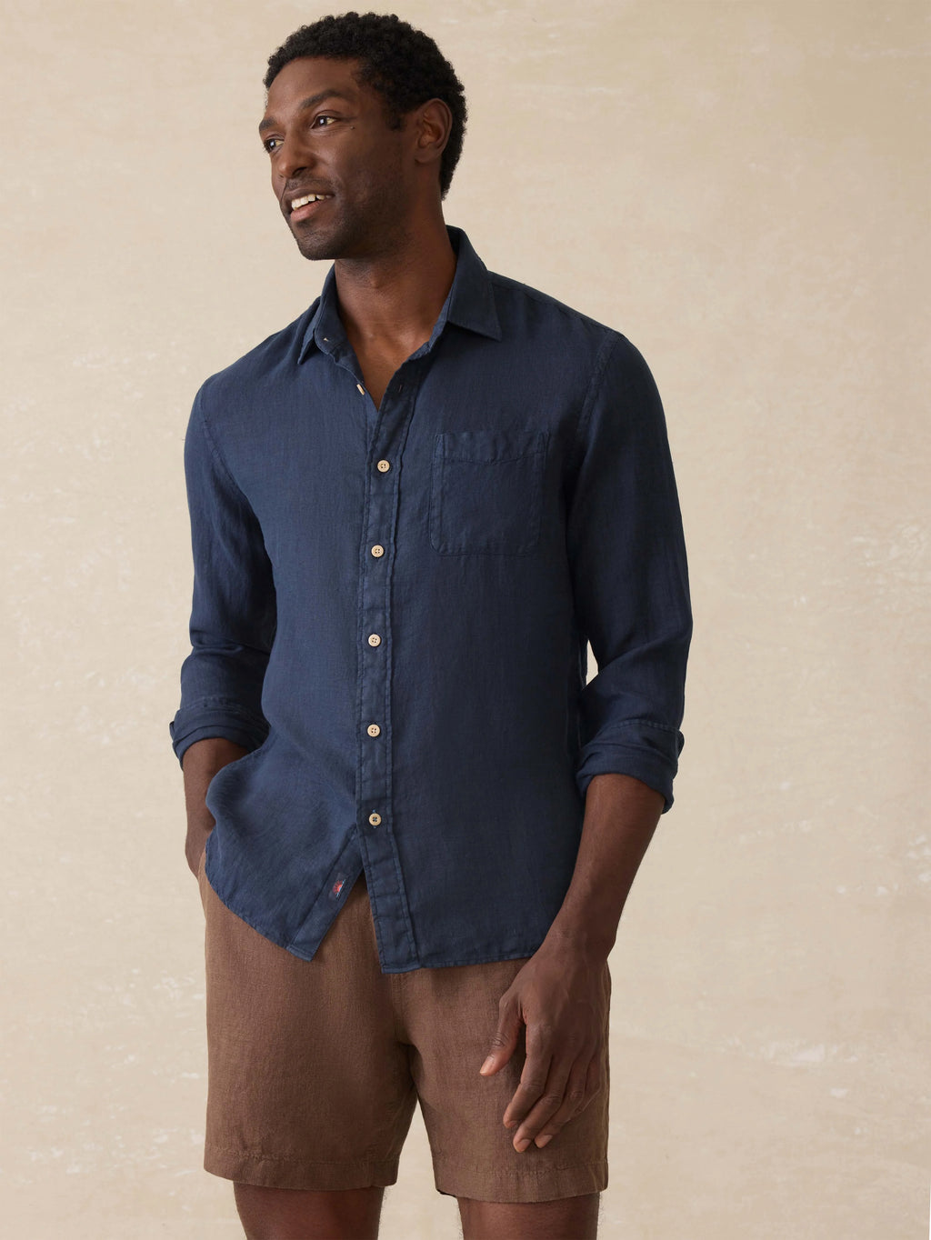 Laguna Linen Shirt - Island Navy