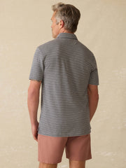 Sunwashed T-Shirt Polo - Ocean Stone Stripe