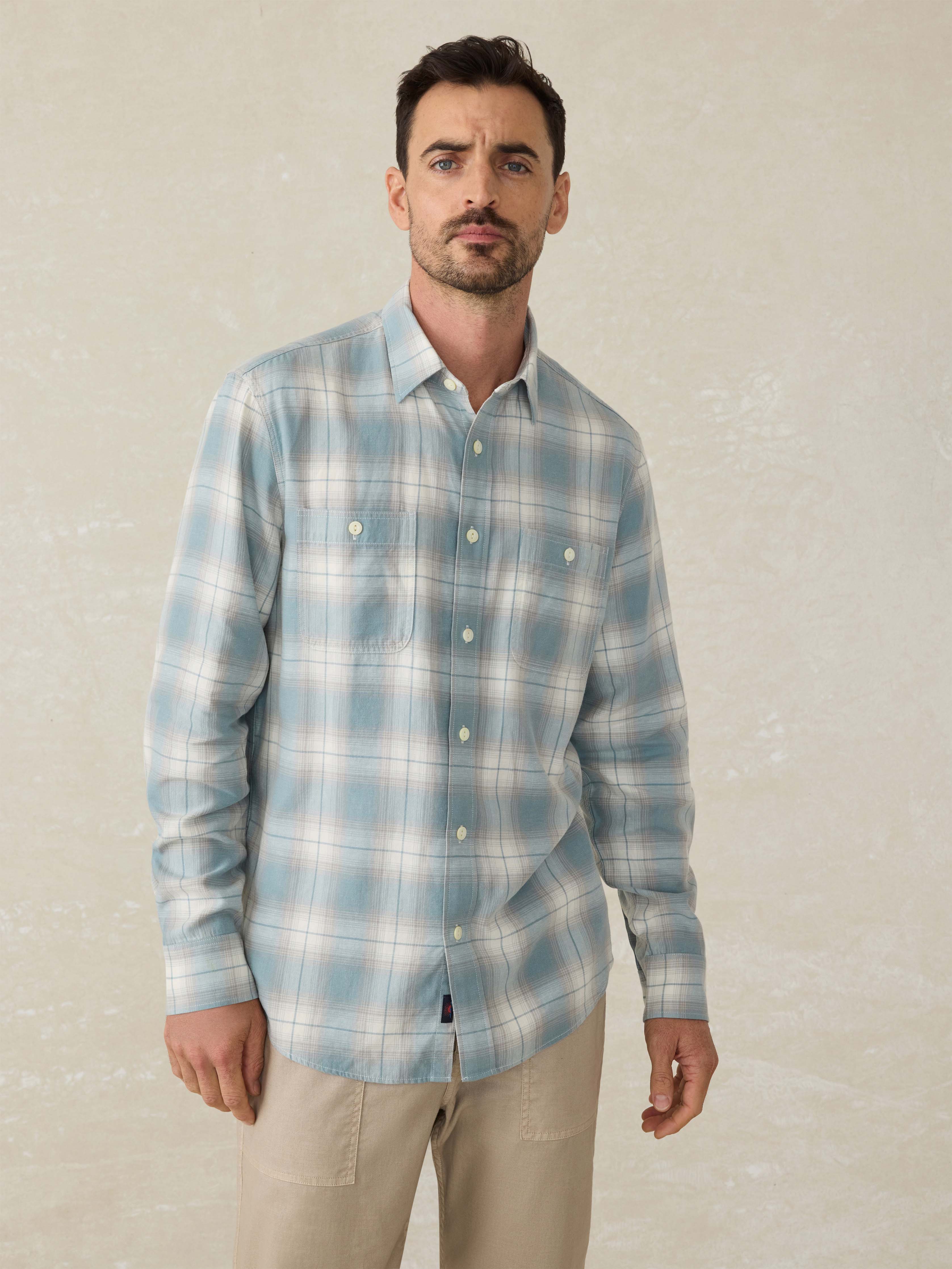 Tried \u0026 True Chambray Workshirt - Emerald Coast Plaid