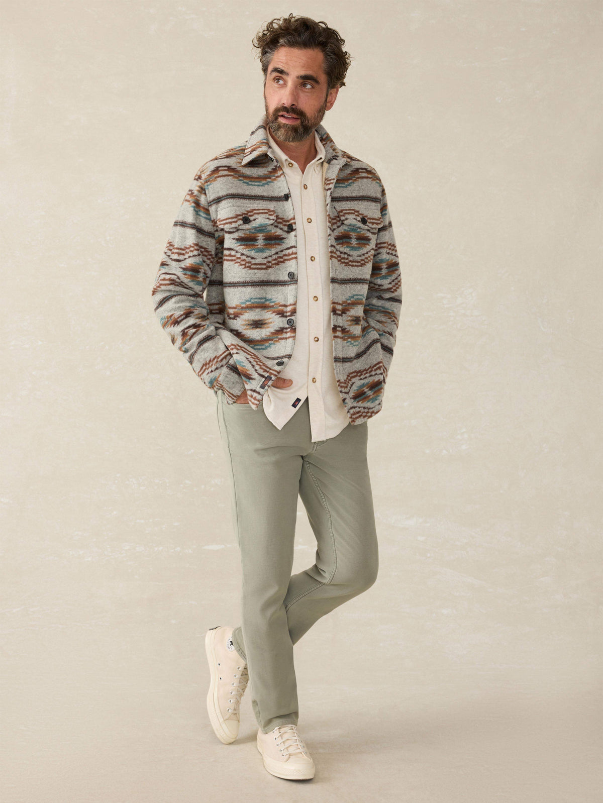 Legend™ Sweater Shirt (Single Pocket) - Off White