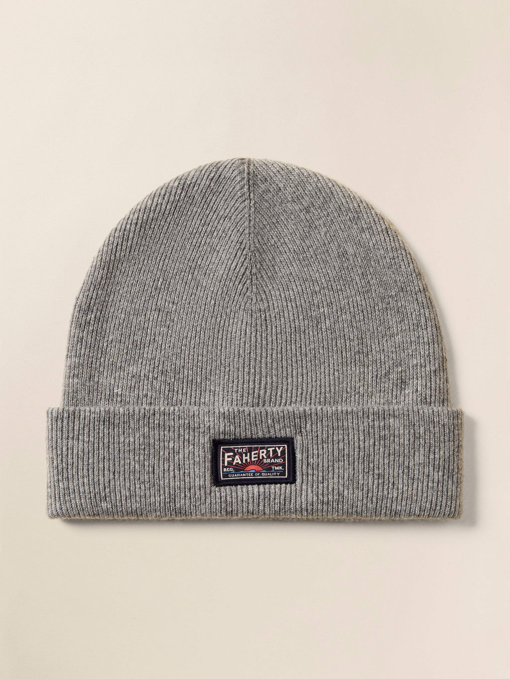 Faherty Logo Beanie - Grey Heather