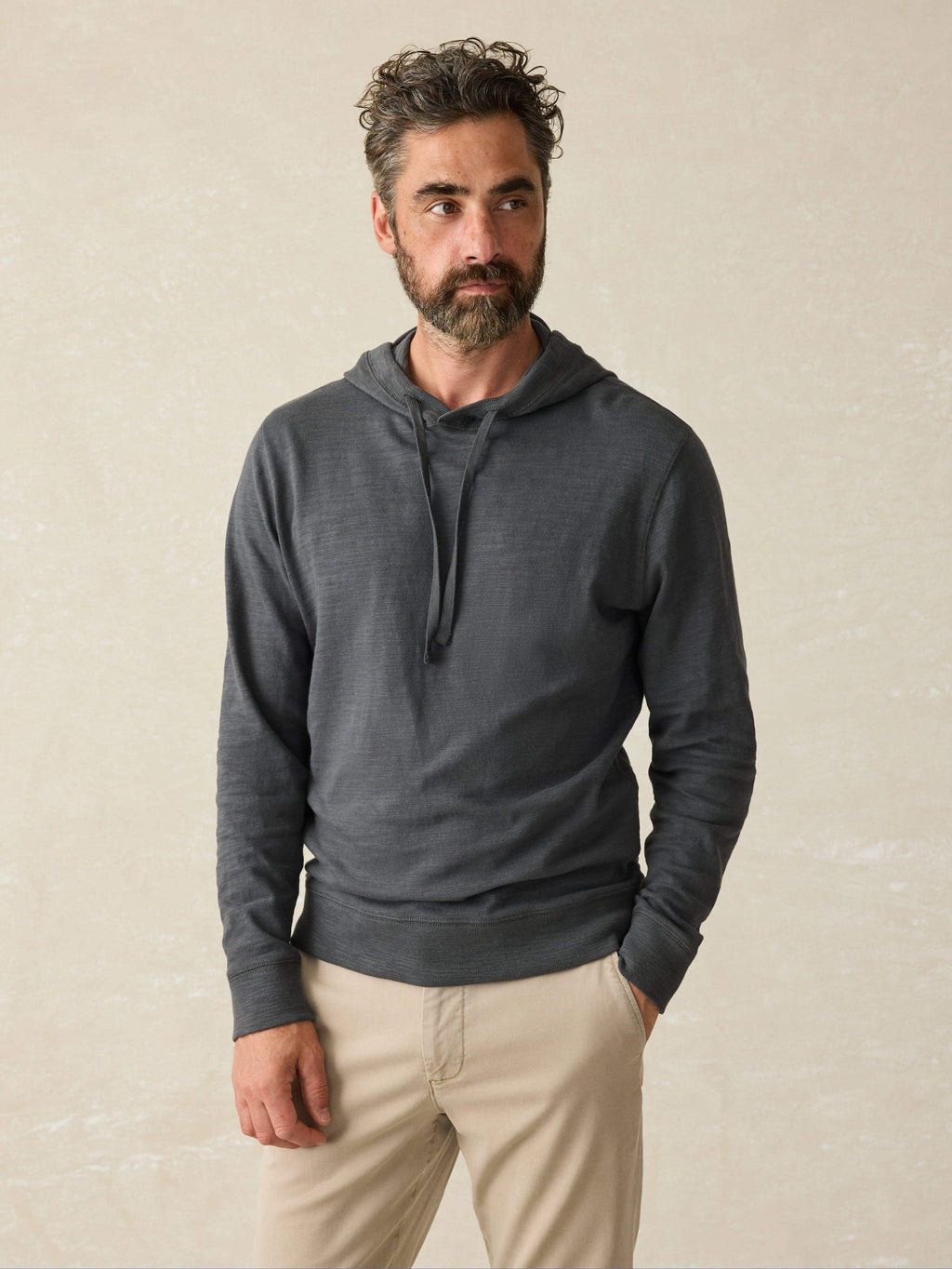 Sunwashed Midweight Organic Hoodie - Graphite