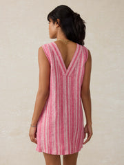Azure Linen Dress - Granita Stripe