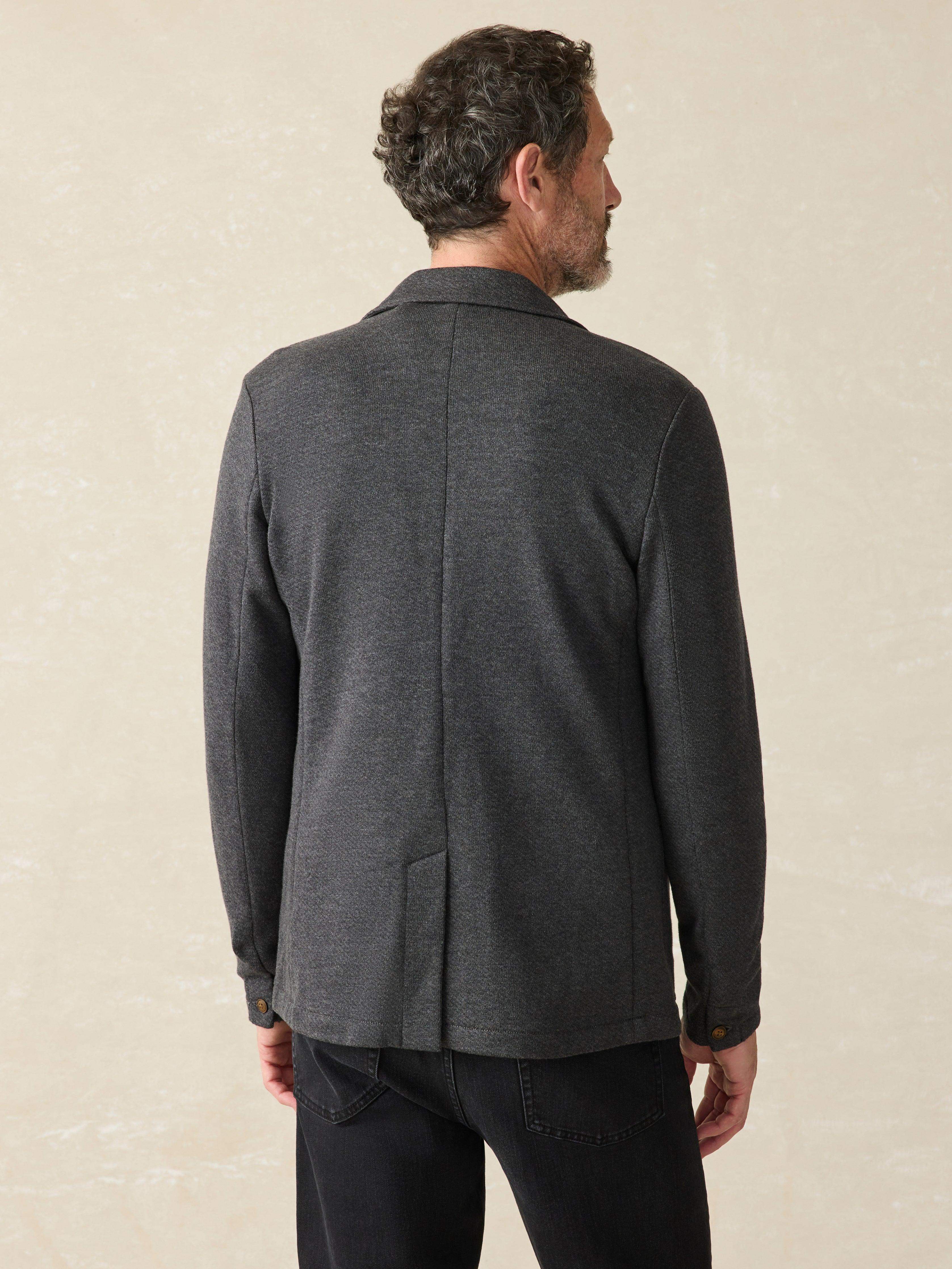 Inlet Knit Blazer - Black Sky Melange