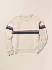Coastal Cloud Cotton Crew - Sandbar Stripe