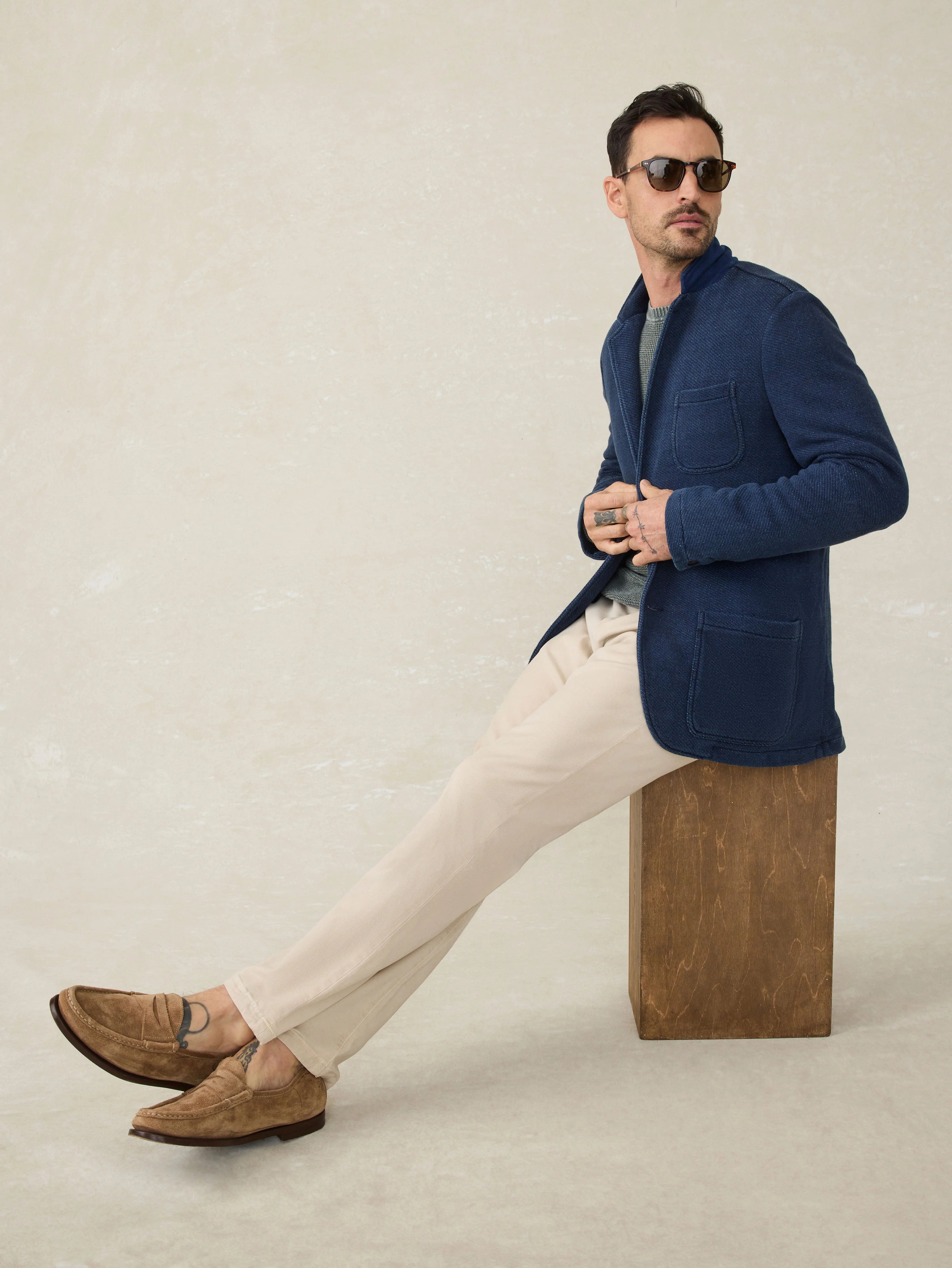 Inlet Knit Blazer (Tall) - Hendricks Indigo Wash