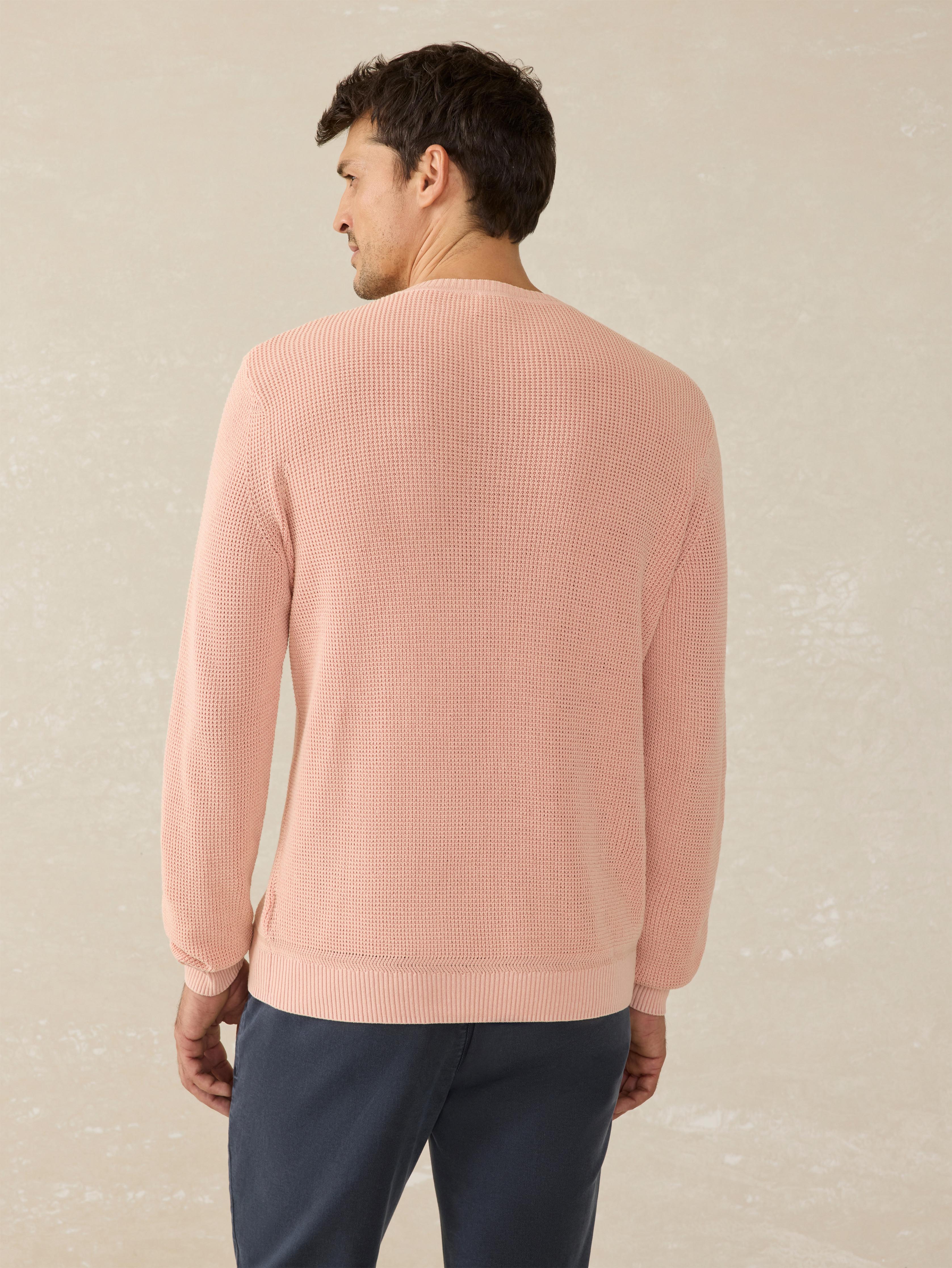 Sunwashed Crewneck Sweater - Coral Dawn
