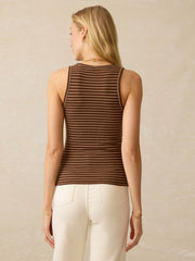 Featherweight Freestyle Tank - Cocoa Stripe