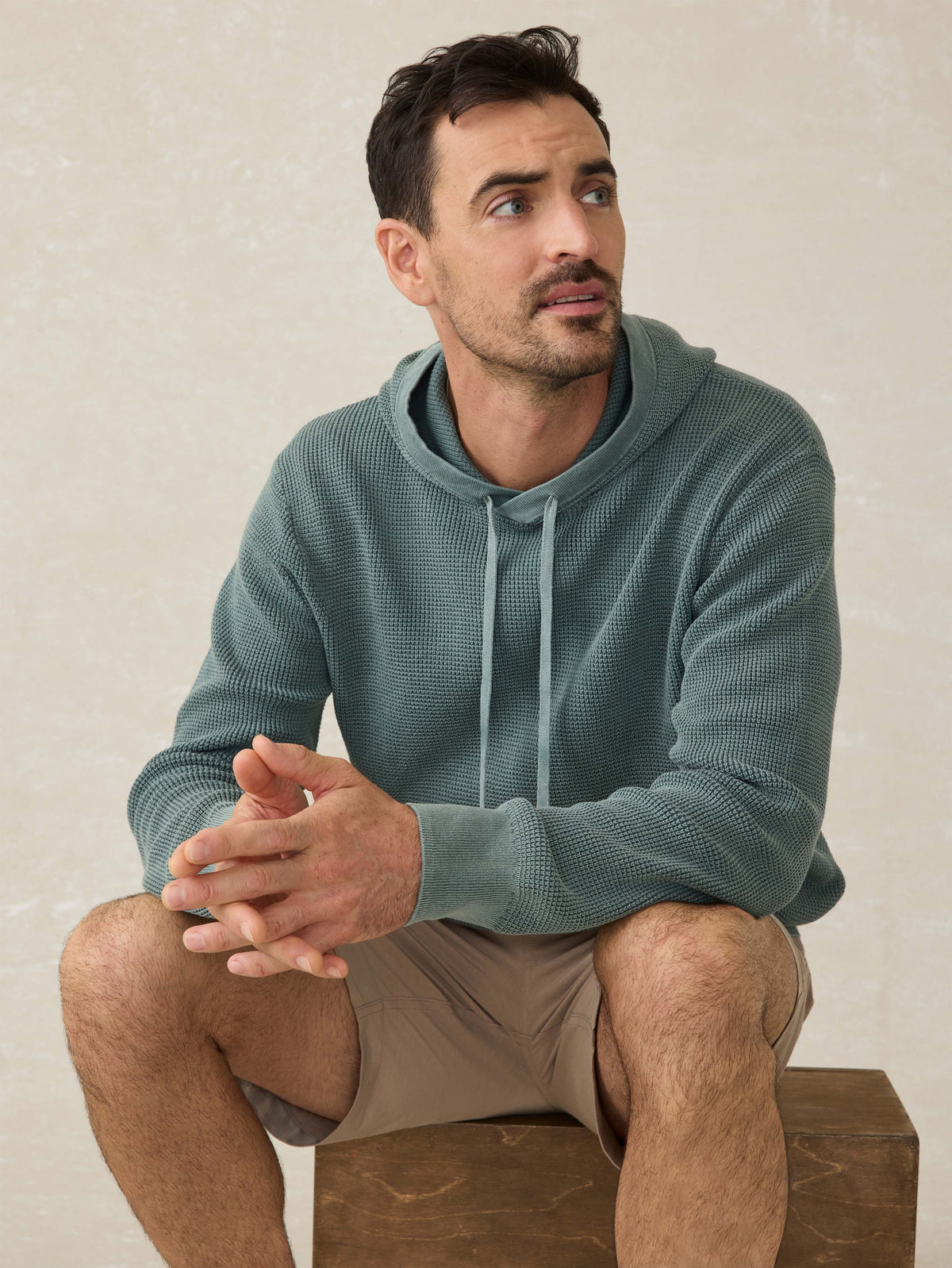 Sunwashed Sweater Hoodie - Mountain Olive