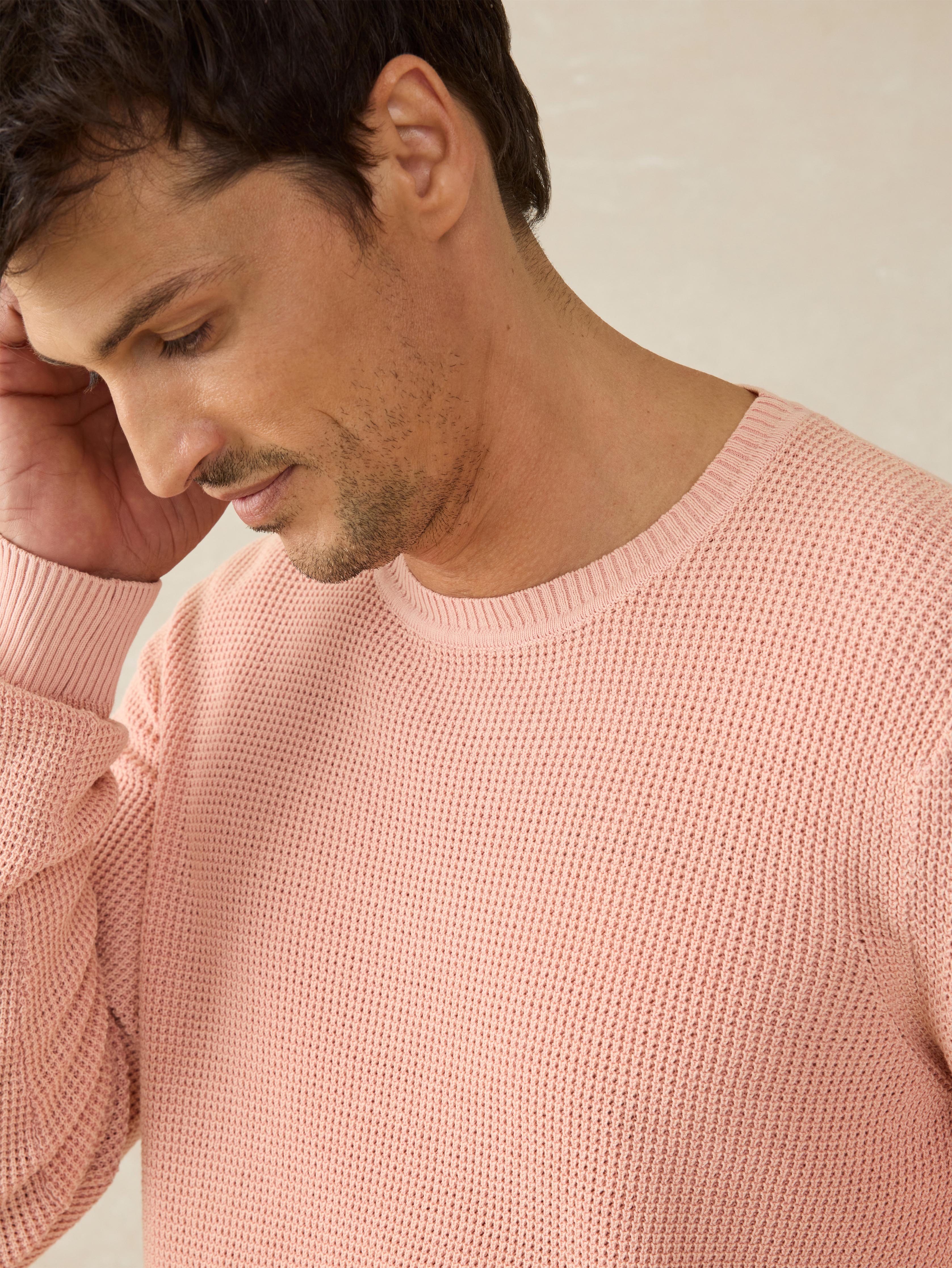 Sunwashed Crewneck Sweater - Coral Dawn