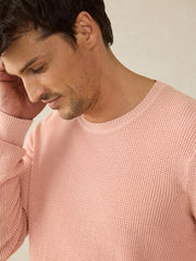 Sunwashed Crewneck Sweater - Coral Dawn