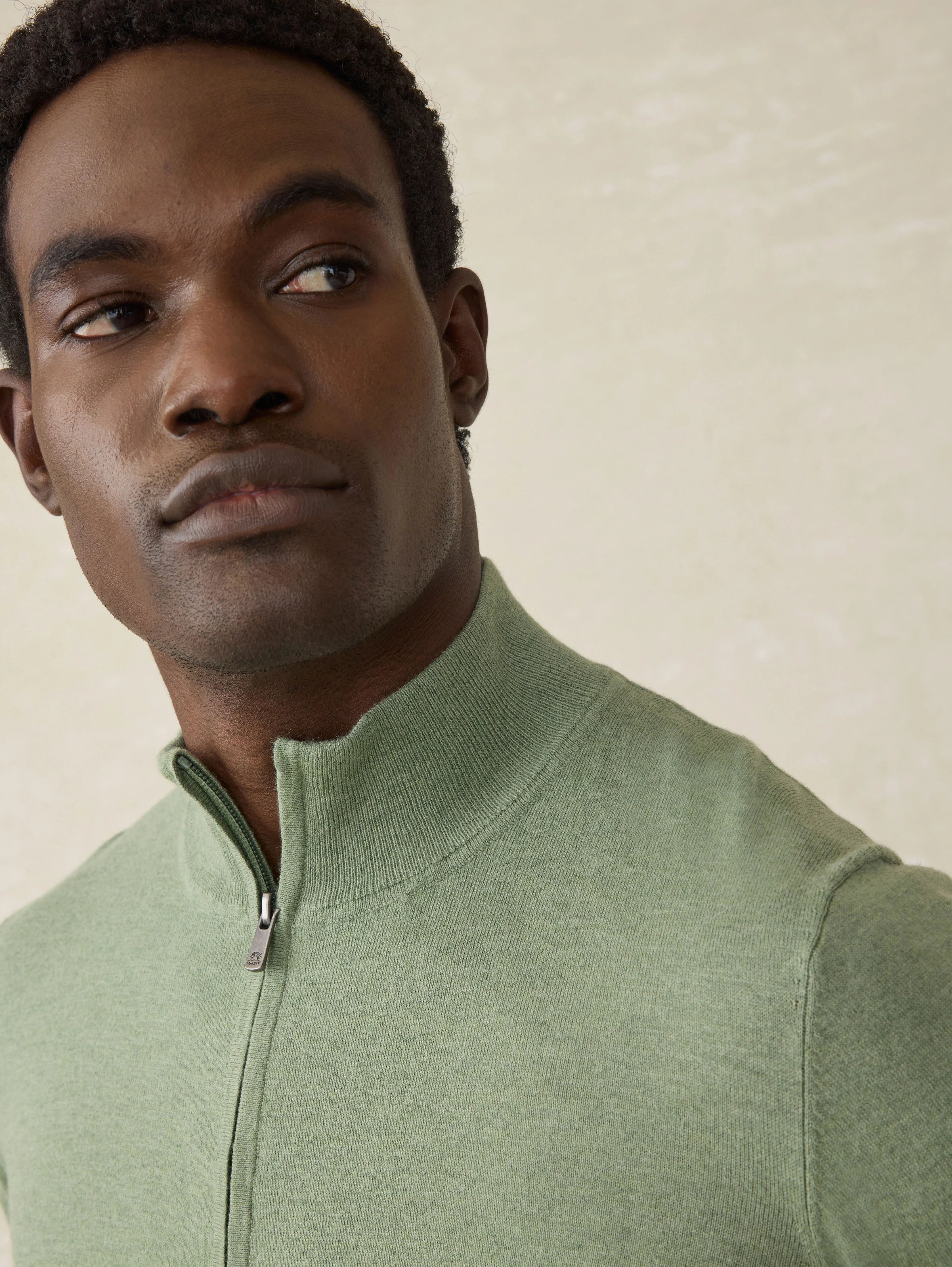Movement™ Quarter Zip Sweater - Faded Leaf Melange