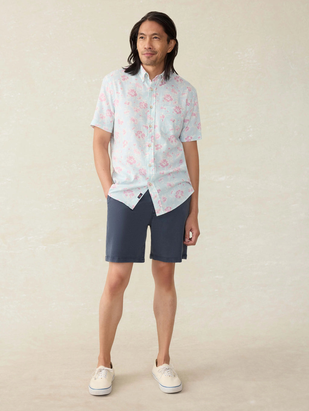 Short-Sleeve Breeze Shirt - Clear Waters Blossom