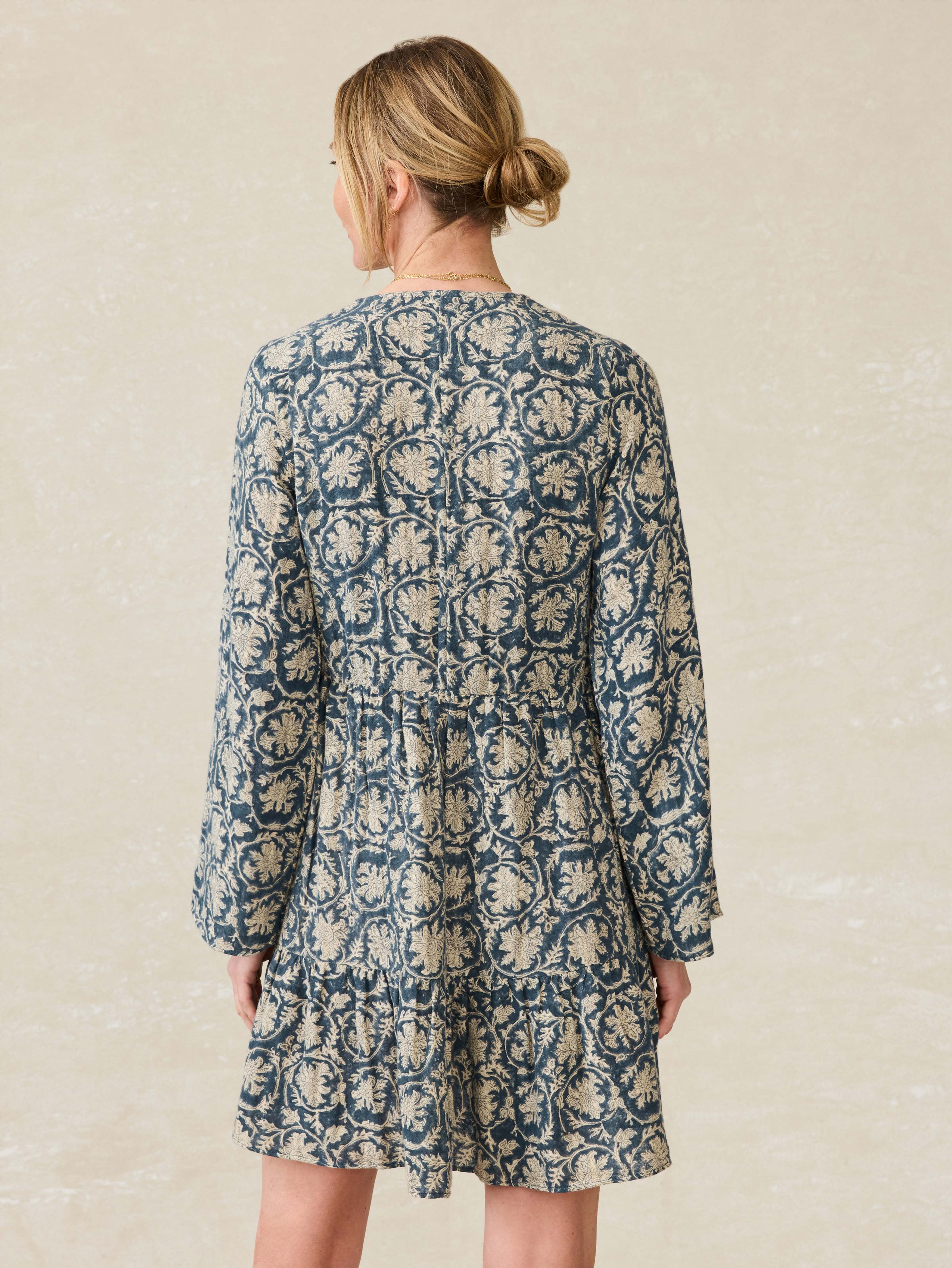 Dune Cotton Gauze Oceana Dress - Tranquil Tides Print