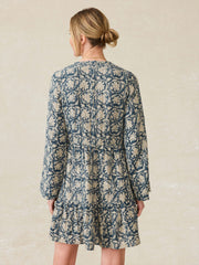 Dune Cotton Gauze Oceana Dress - Tranquil Tides Print