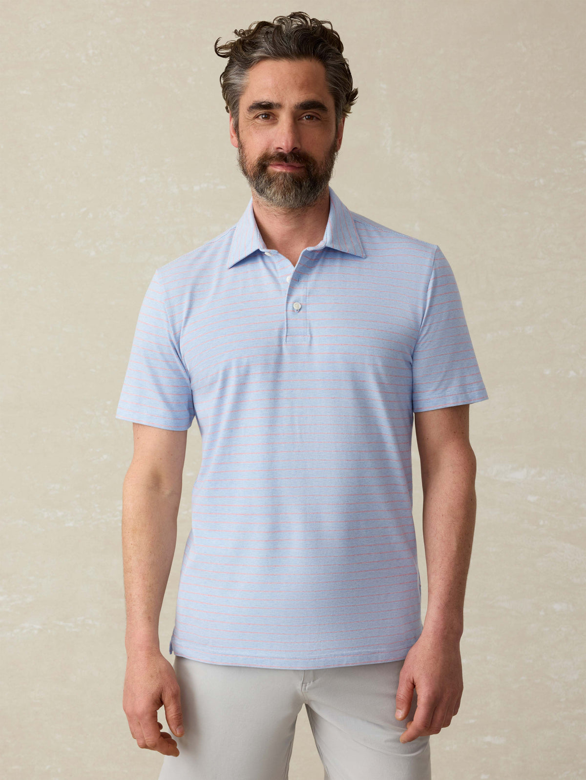 Short Sleeve Movement Polo Shirt - Vista View Stripe