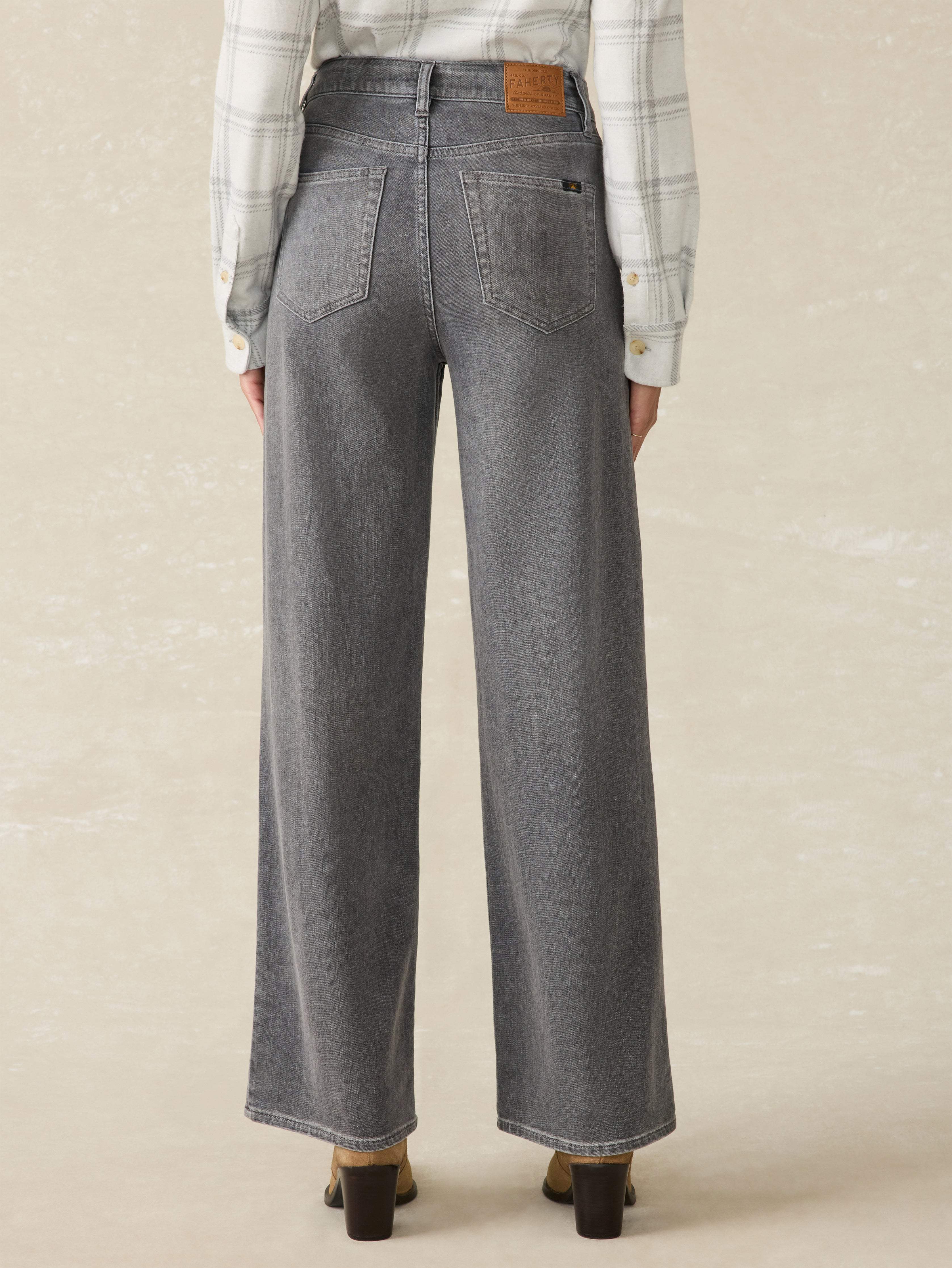 Dream Jean Wide Leg - Ash Grey Wash