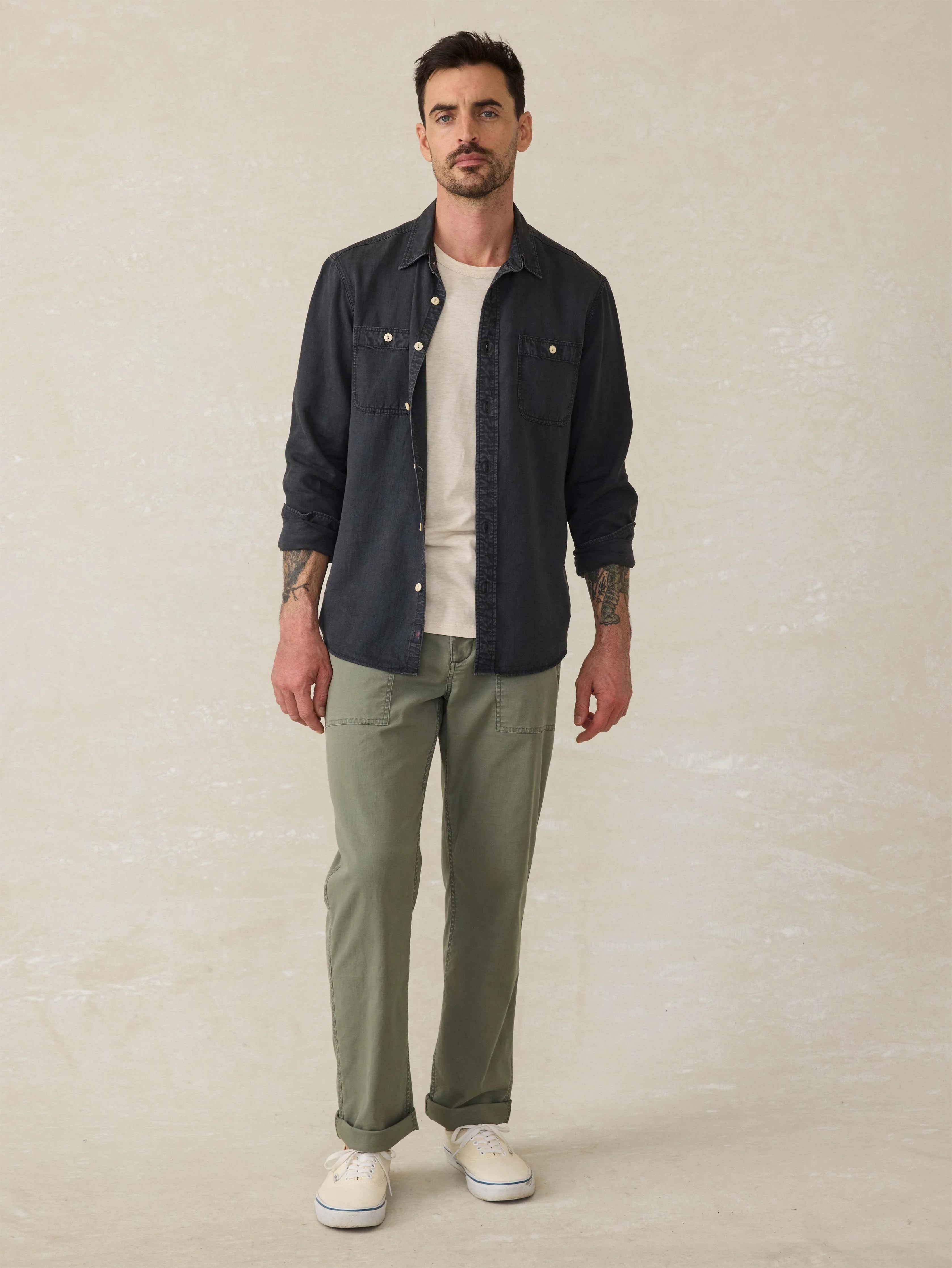 Tried \u0026 True Chambray Workshirt - Durango Black