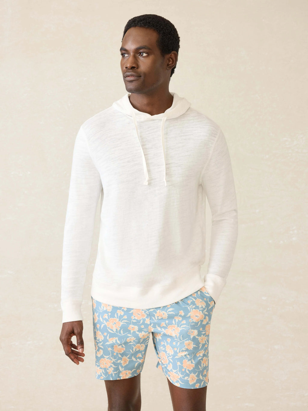 Sunwashed Slub Hoodie (Tall) - White