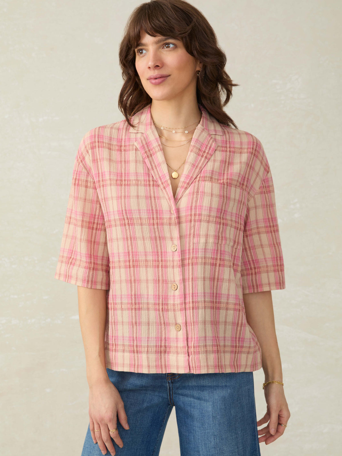 Canyon Haze Shirt - Terracotta Sunrise Plaid