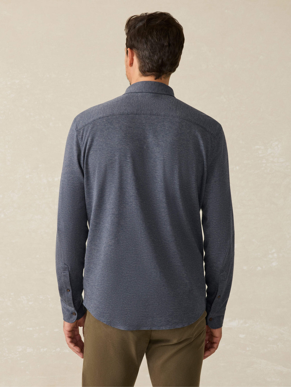 Coastline Knit Shirt - Twilight Houndstooth