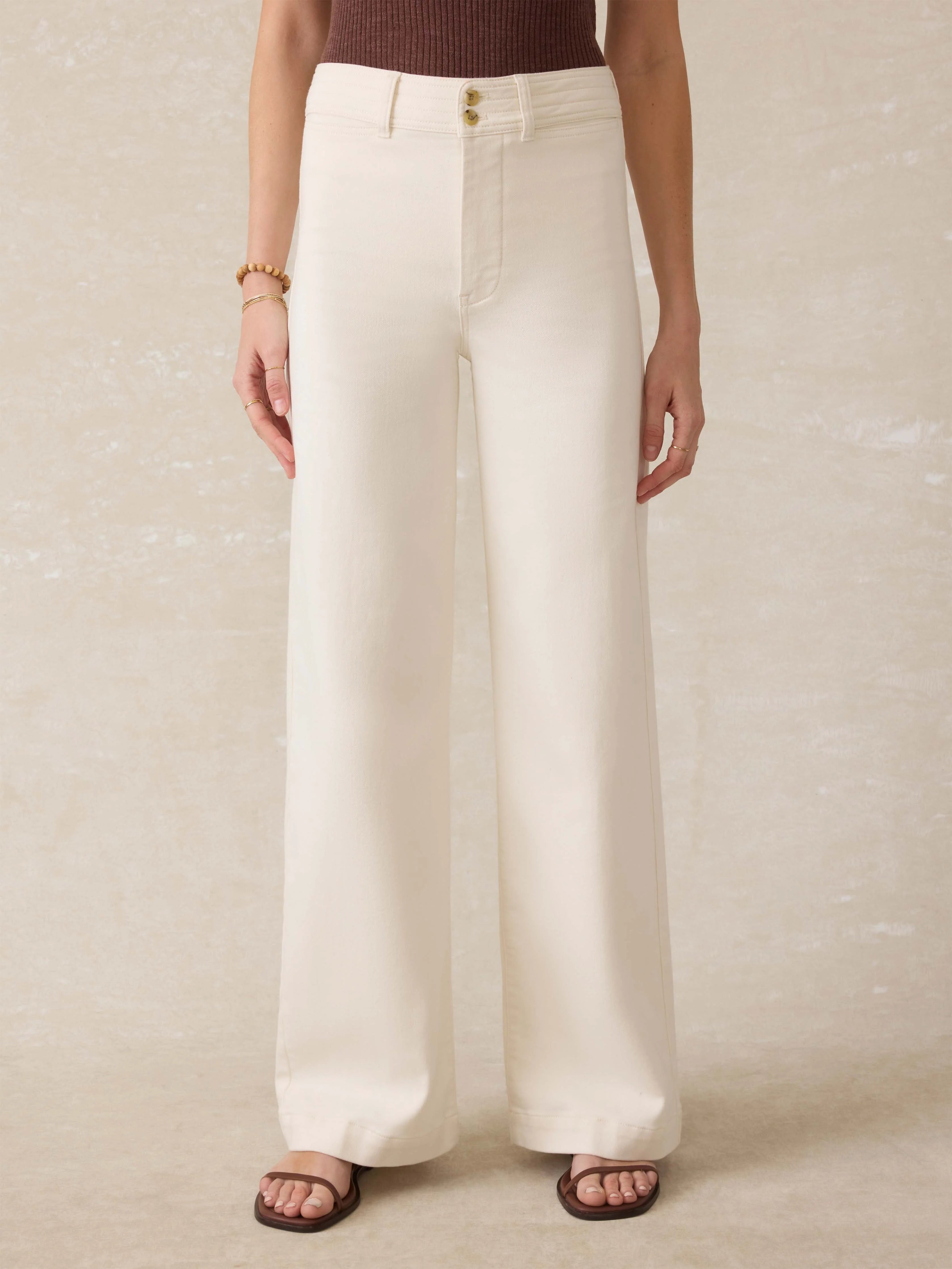 Stretch Terry Harbor Pant - Egret