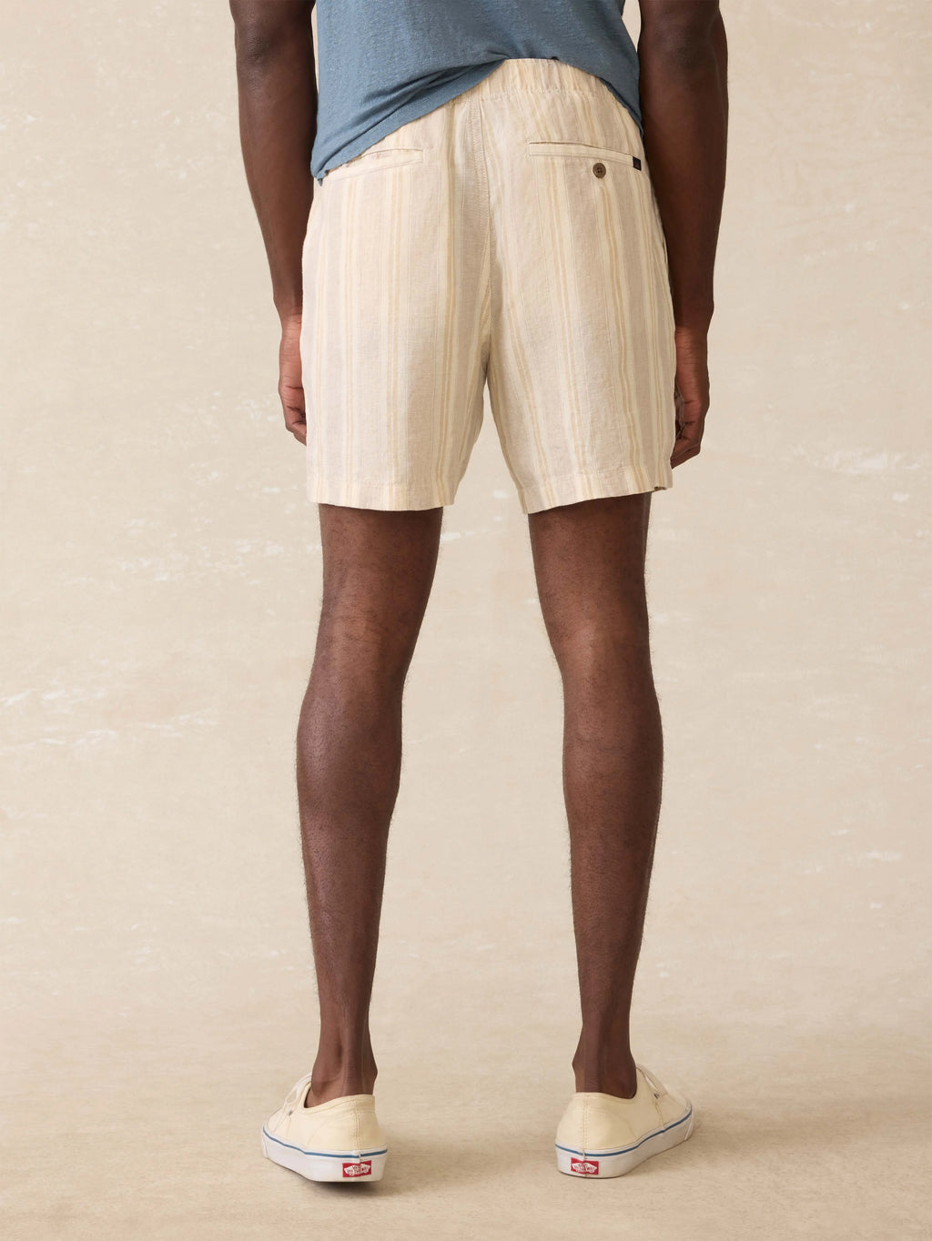Essential Linen Short (6.5" Inseam) - Oak Island Stripe