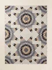 B. Yellowtail Star Patchwork Blanket - Grey Star Patchwork