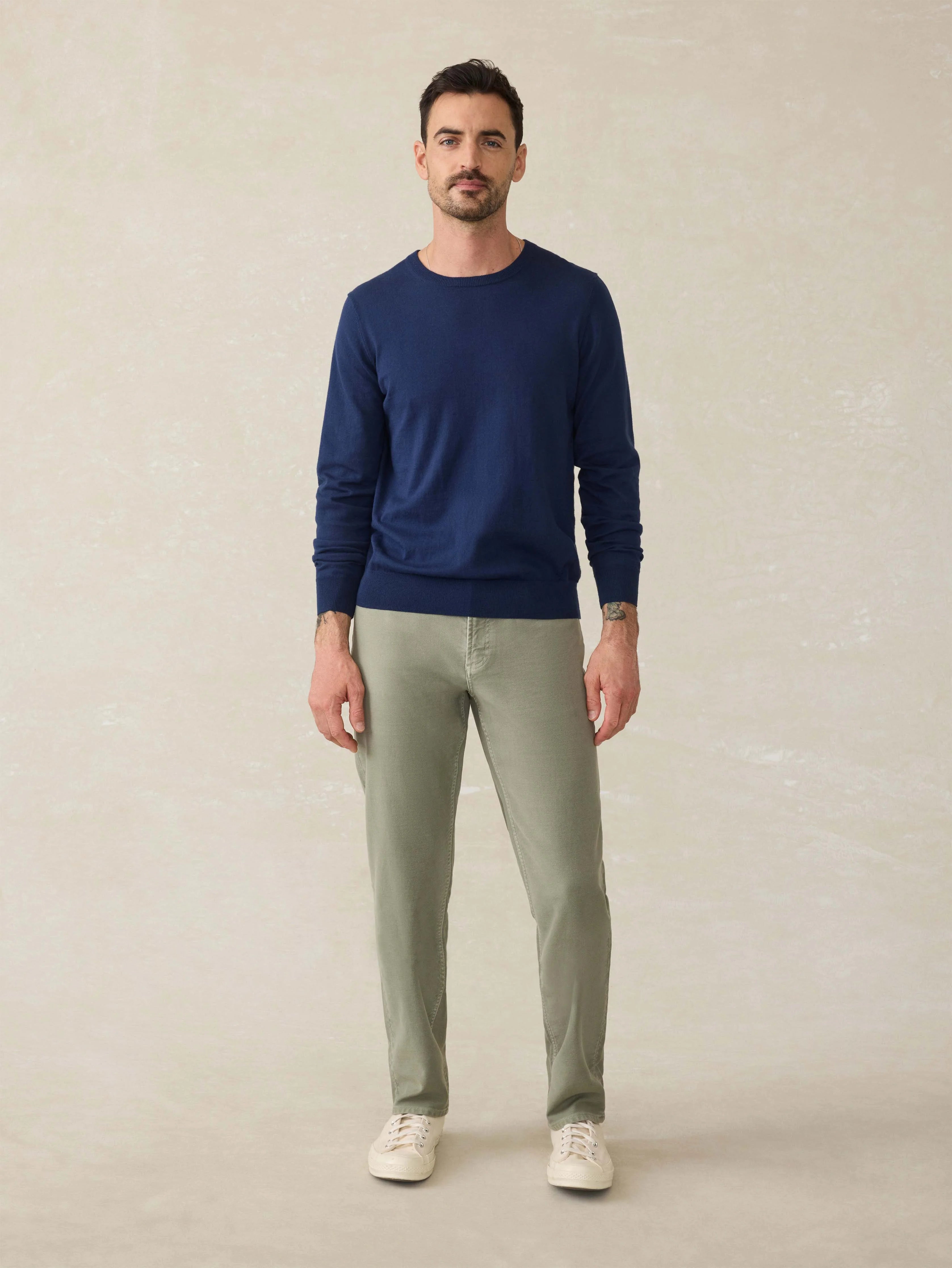 Stretch Terry 5-Pocket Pant - Faded Olive