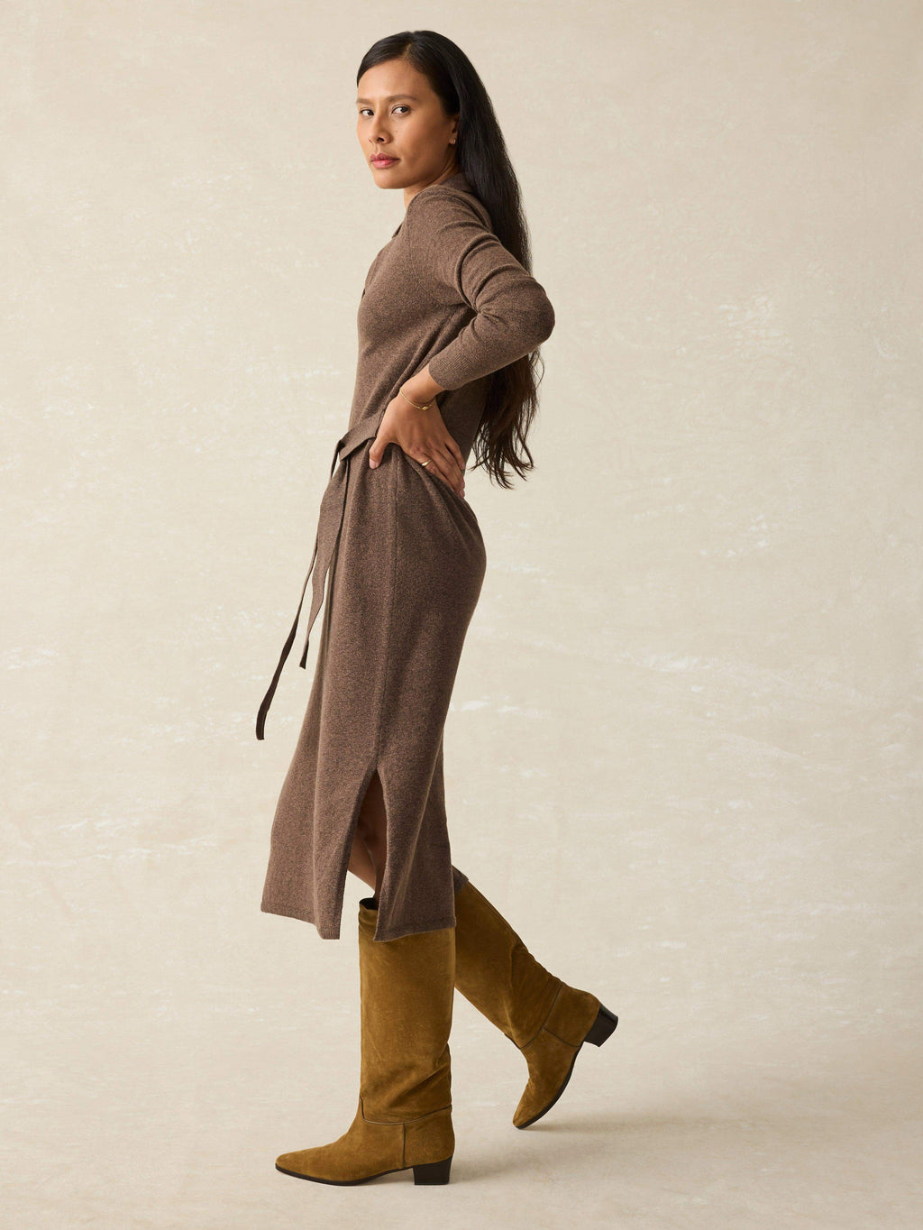 Jackson Sweater Dress - Mocha Heather