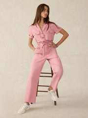 Utility Twill Raven Jumpsuit - Baroque Rose