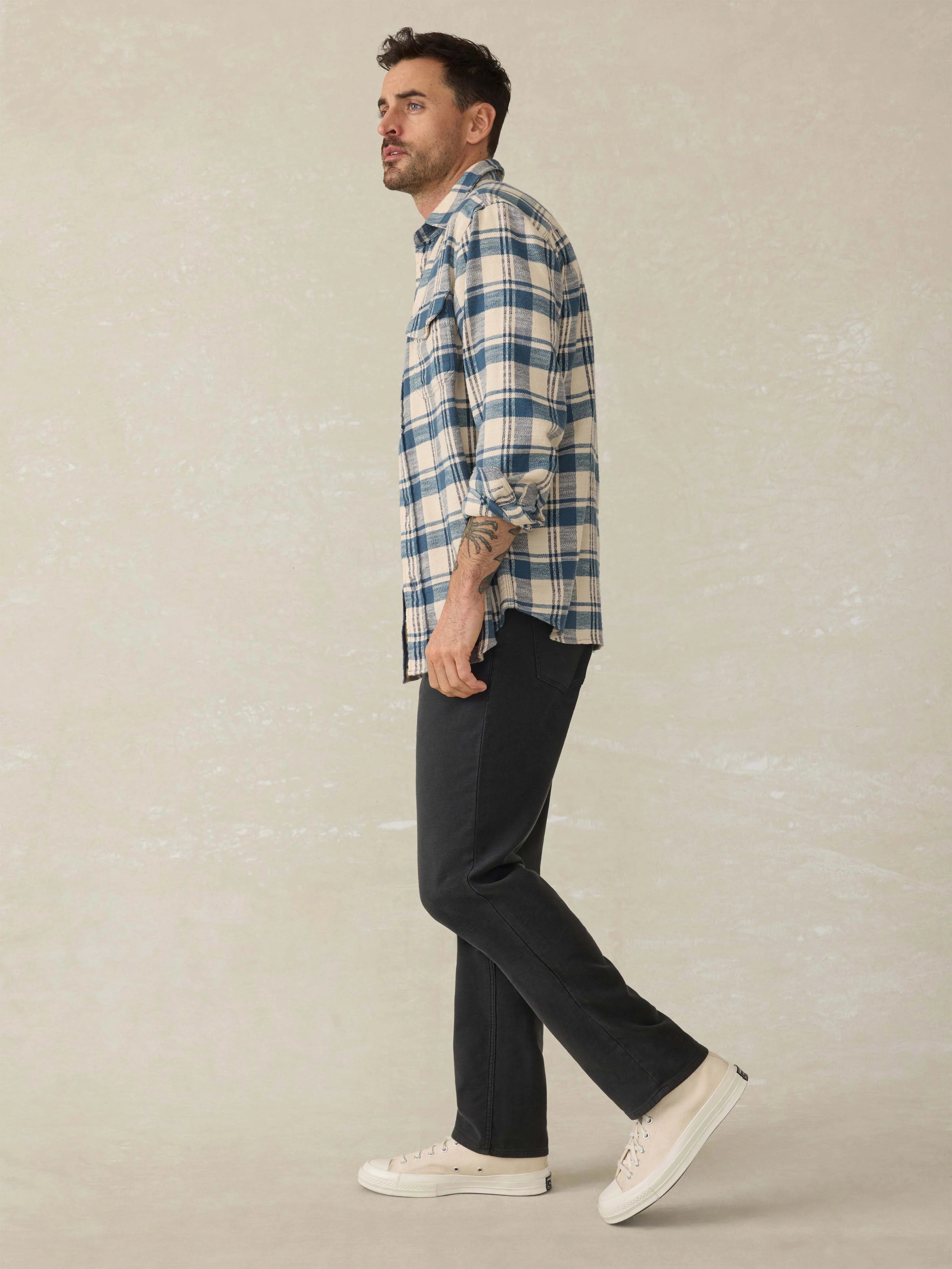 Stretch Terry 5-Pocket Pant - Onyx Black