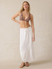 Dune Cotton Gauze Rees Skirt - White