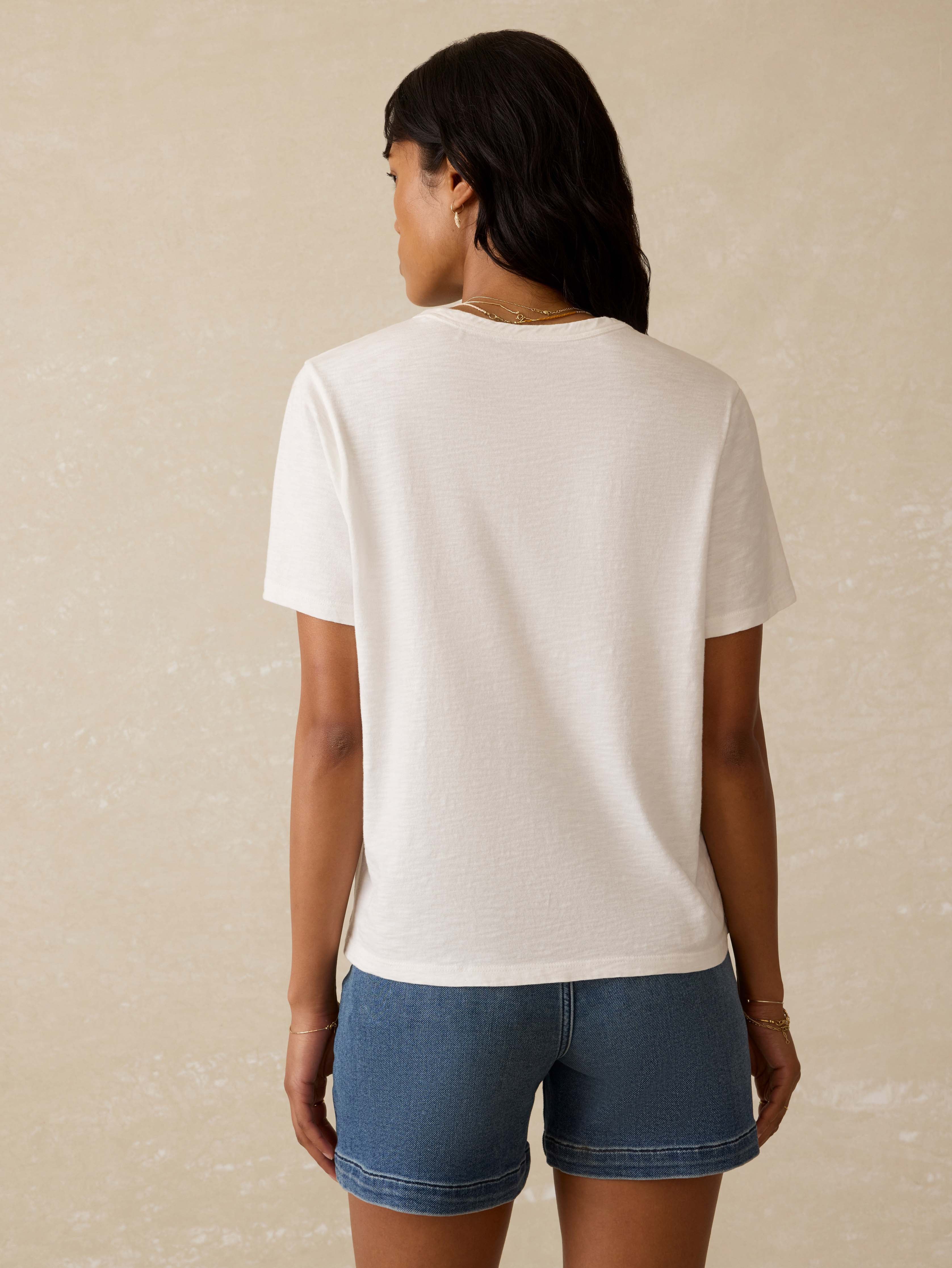 Sunwashed Regenerative Essential Tee - White