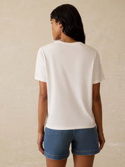 Sunwashed Regenerative Essential Tee - White
