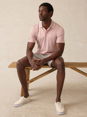 Short-Sleeve Movement Pique Polo - Sedona Melange