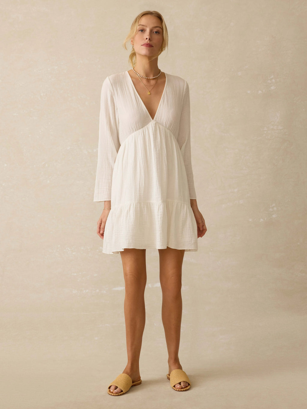 Dune Cotton Gauze Oceana Dress - White