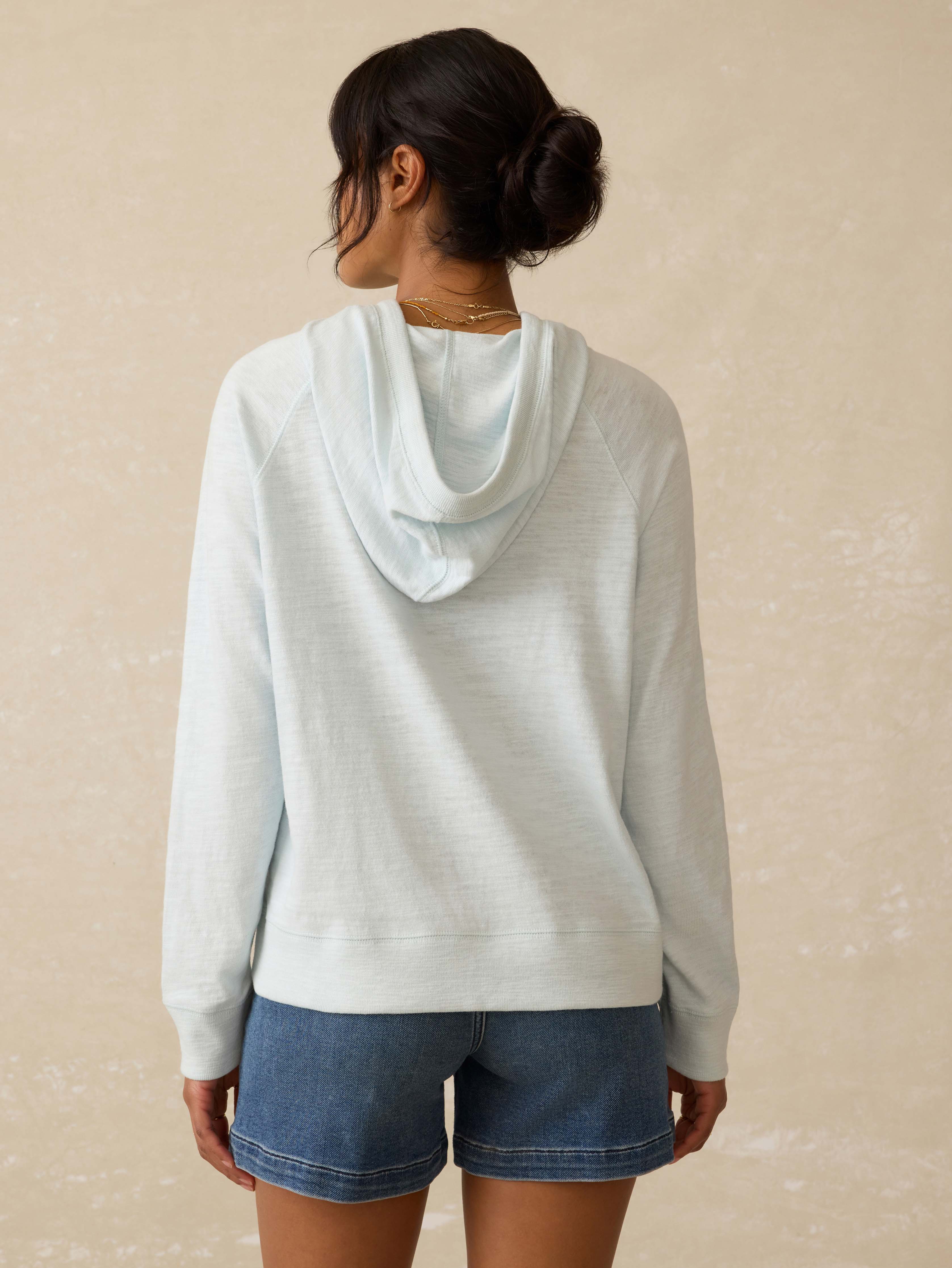 Sunwashed Midweight Organic Hoodie - Sky
