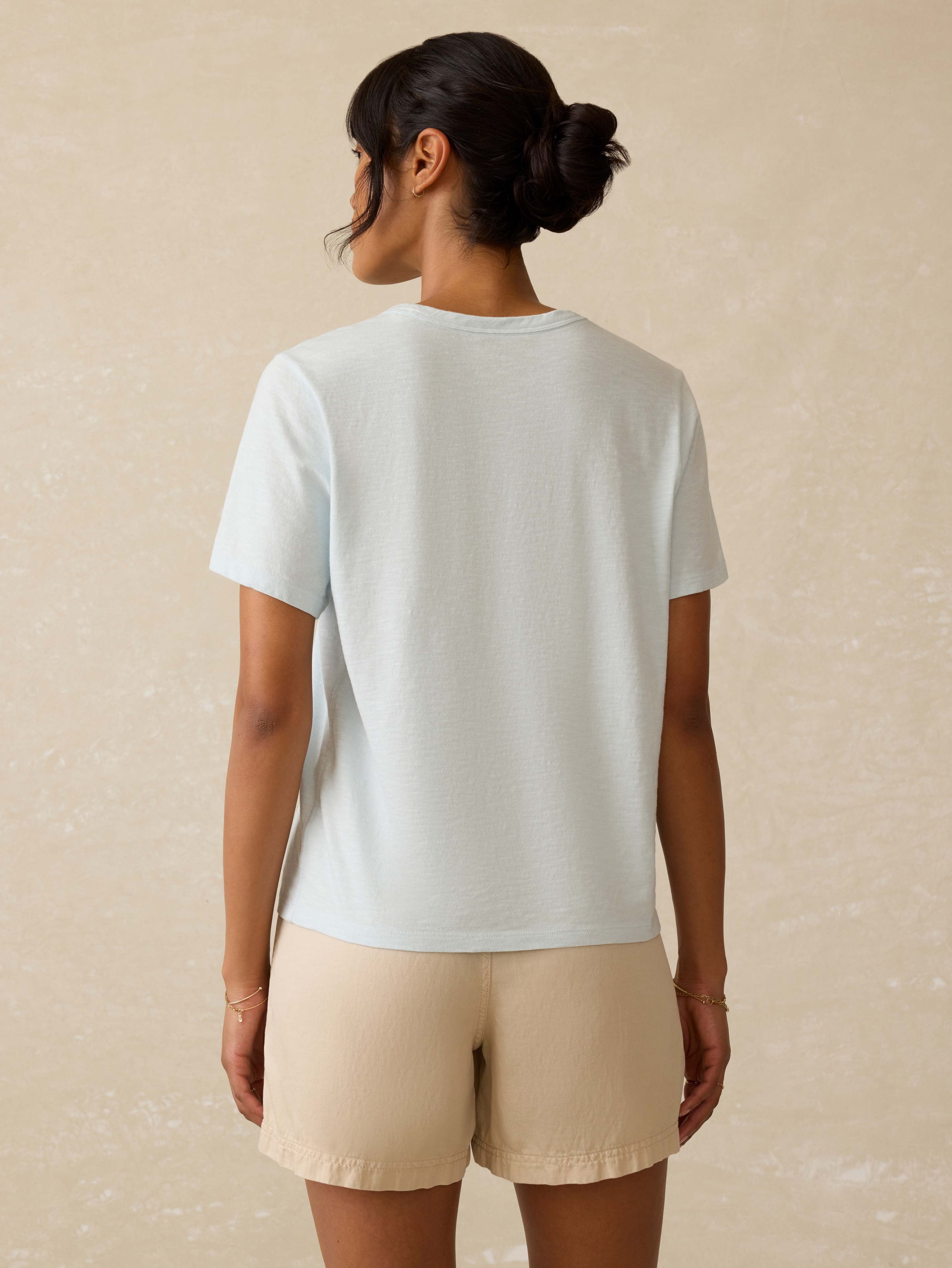 Sunwashed Regenerative Essential Tee - Sky