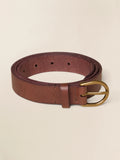 Women's Leather Belt - Saddle Brown