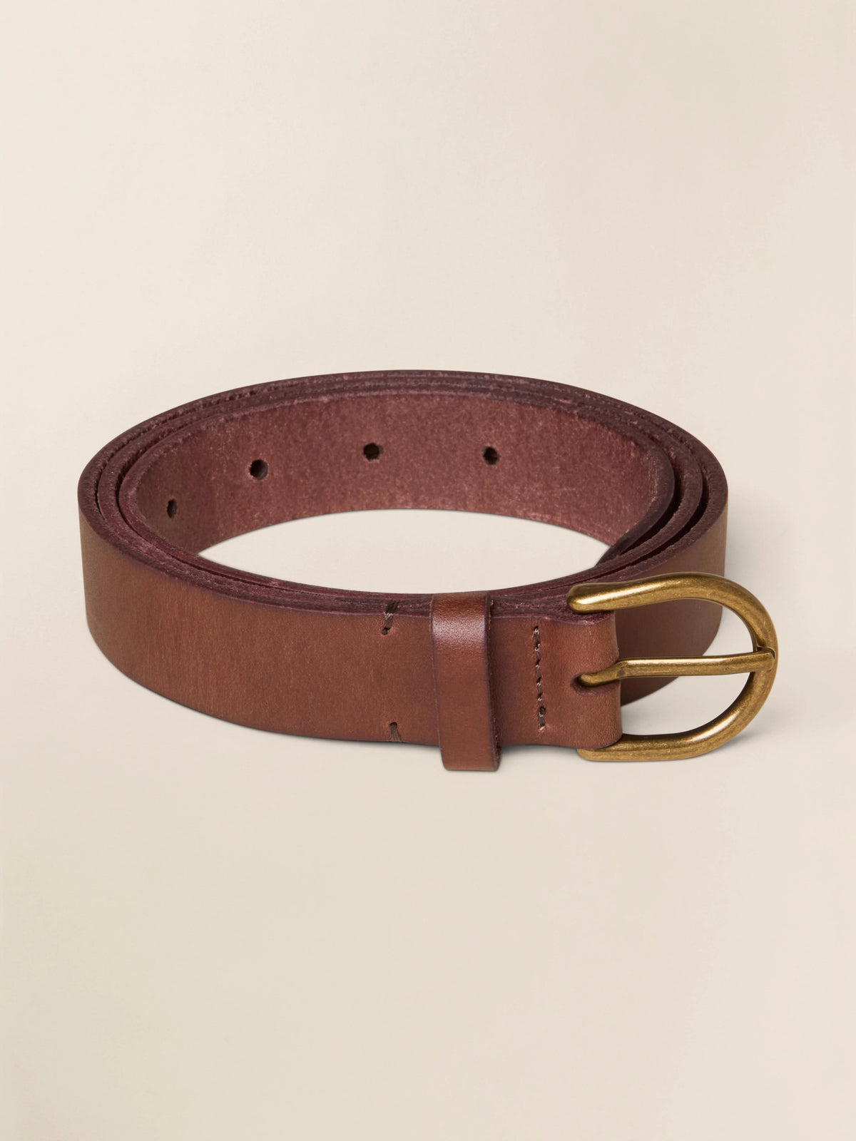Women's Leather Belt - Saddle Brown