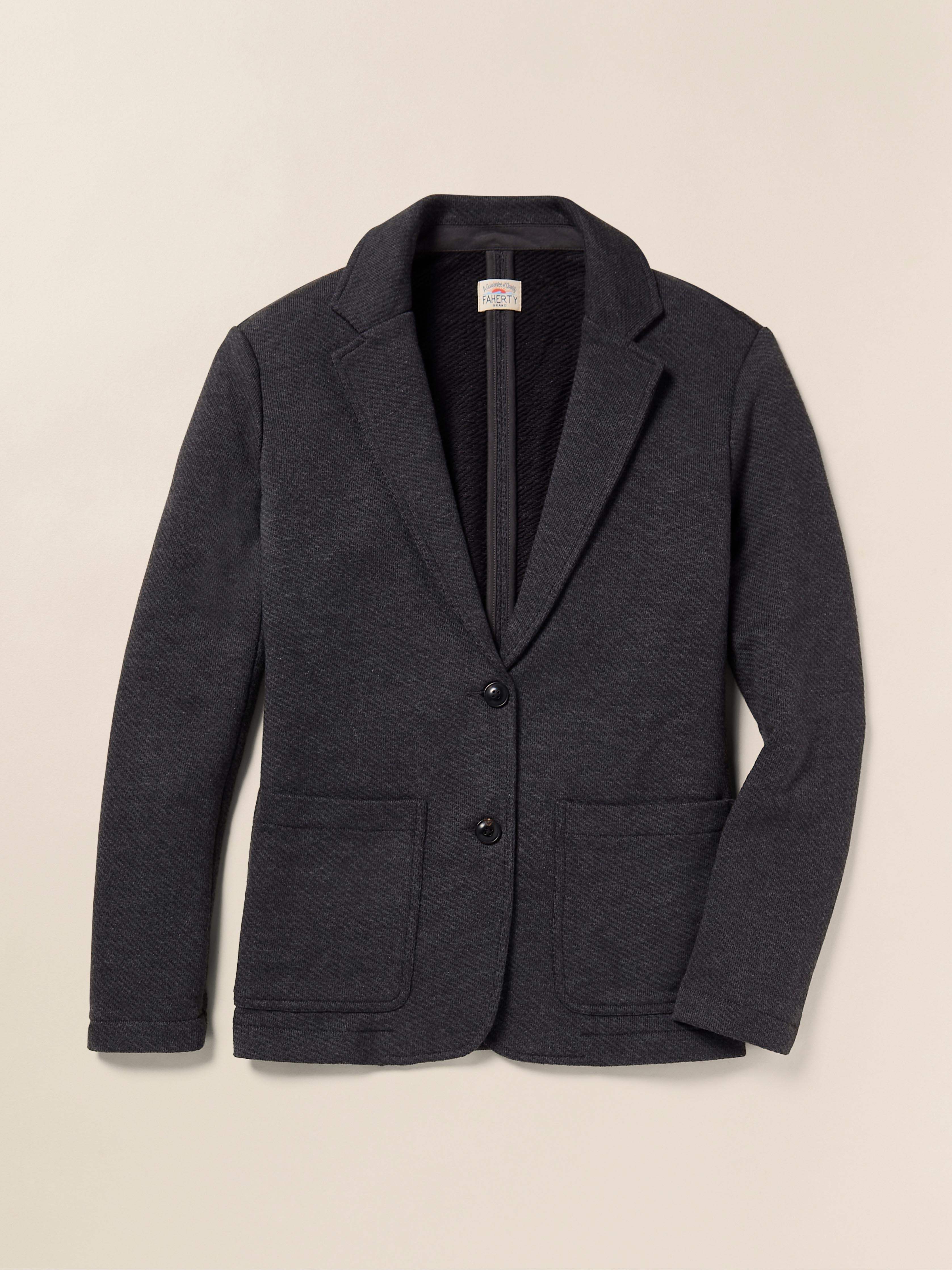 Inlet Knit Blazer - Black Sky Melange
