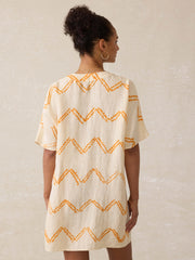 Cora Linen Coverup - Chevron Shibori