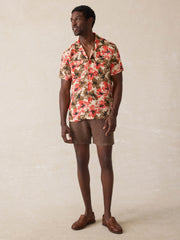 Short Sleeve Reserve Basque Camp Shirt - Wildwood Poppy